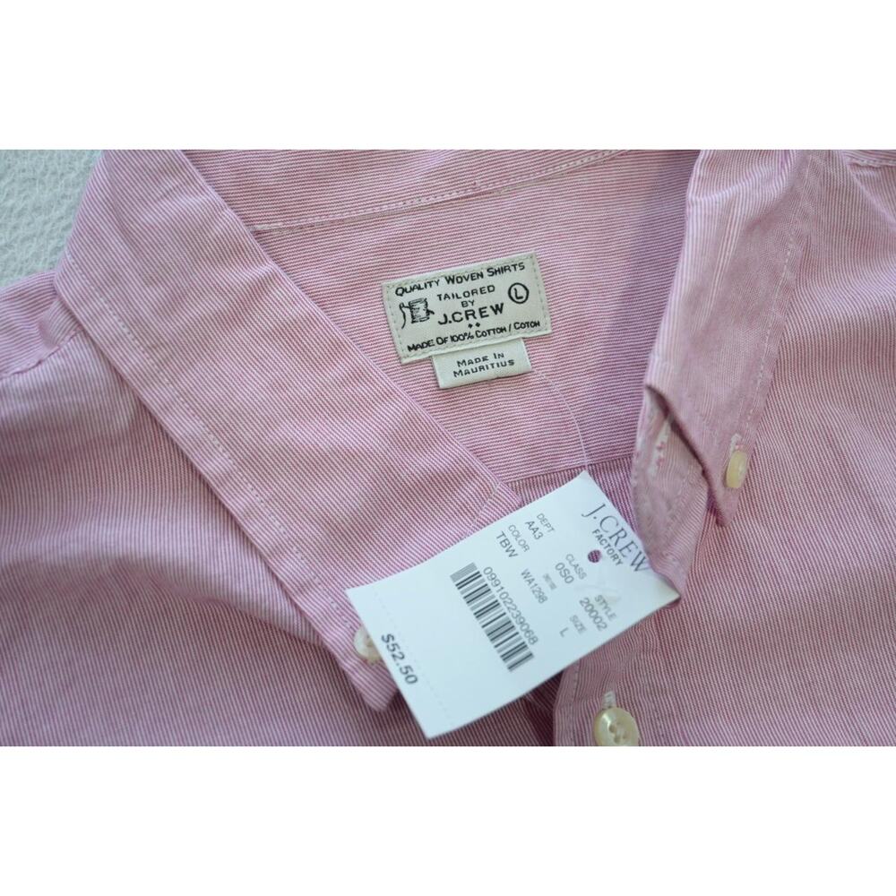 J Crew Dress Shirt Striped Casual Long Sleeve Button Up Mens Large NWT - Picture 7 of 8
